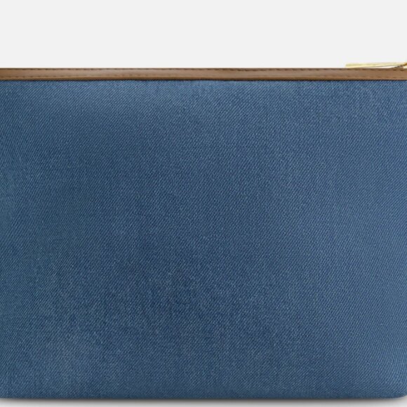 TRUE RELIGION Women's Cosmetic Toiletry Bag Blue Denim BRAND-NEW w/tags - Picture 3 of 12